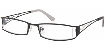 Semi Rimless Glasses 436 --> Black - White