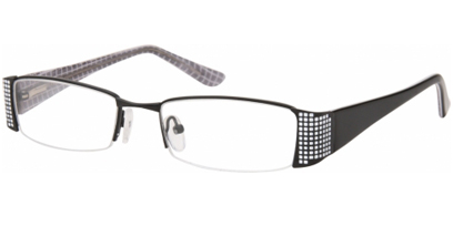 Semi Rimless Glasses 438 --> Black - White