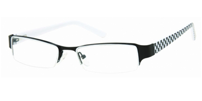 Semi Rimless Glasses 446 --> Black - White