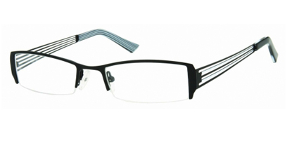 Semi Rimless Glasses 448 --> Black - White