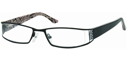 Semi Rimless Glasses 453 --> Black - White