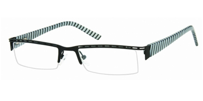 Semi Rimless Glasses 455 --> Black - White