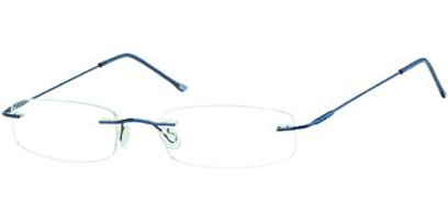 Rimless Glasses 588 --> Deep Shiny Blue