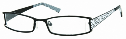 Semi Rimless Glasses 458 --> Black - White