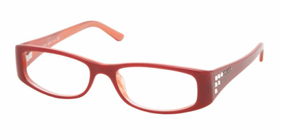 Prada Designer Glasses PR 16LV --> CORNELIAN RED TRANSPARENT