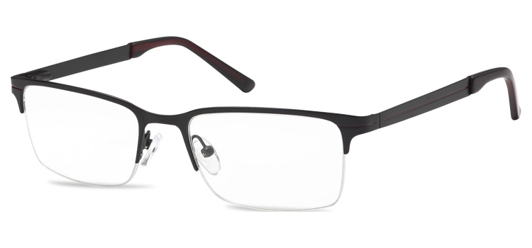 Semi Rimless Glasses 646 --> Black